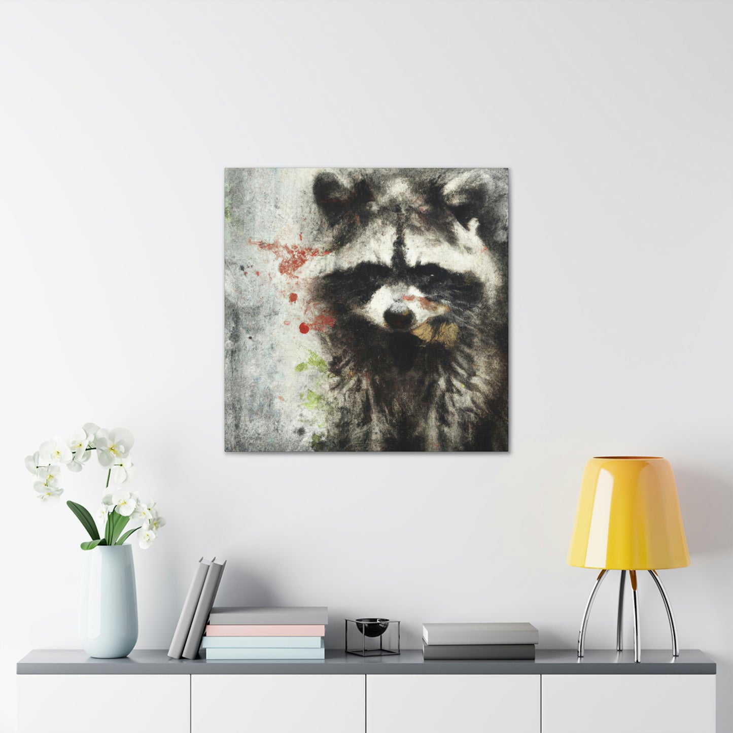 Raccoon in Reflection - Canvas