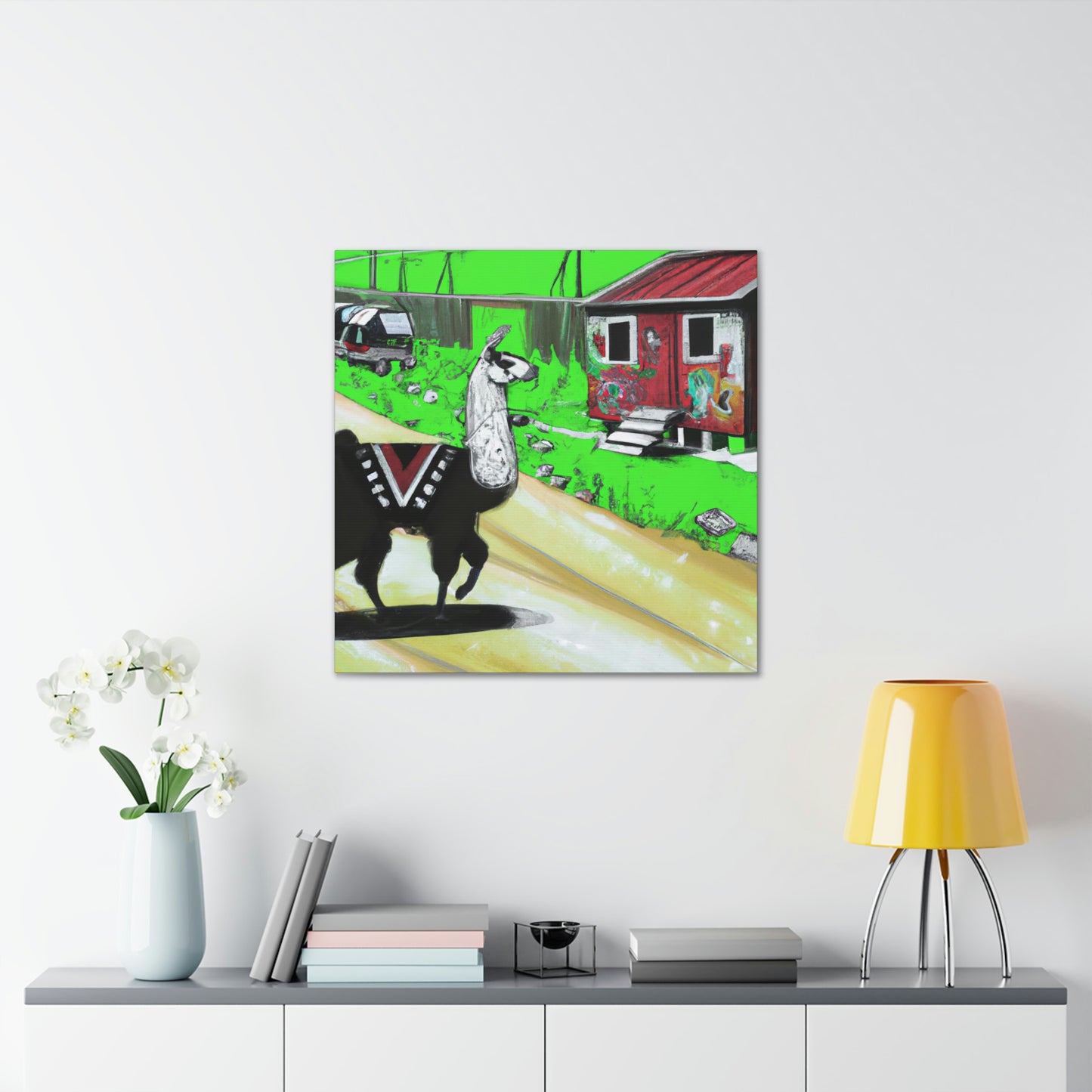 Llama in the City - Canvas