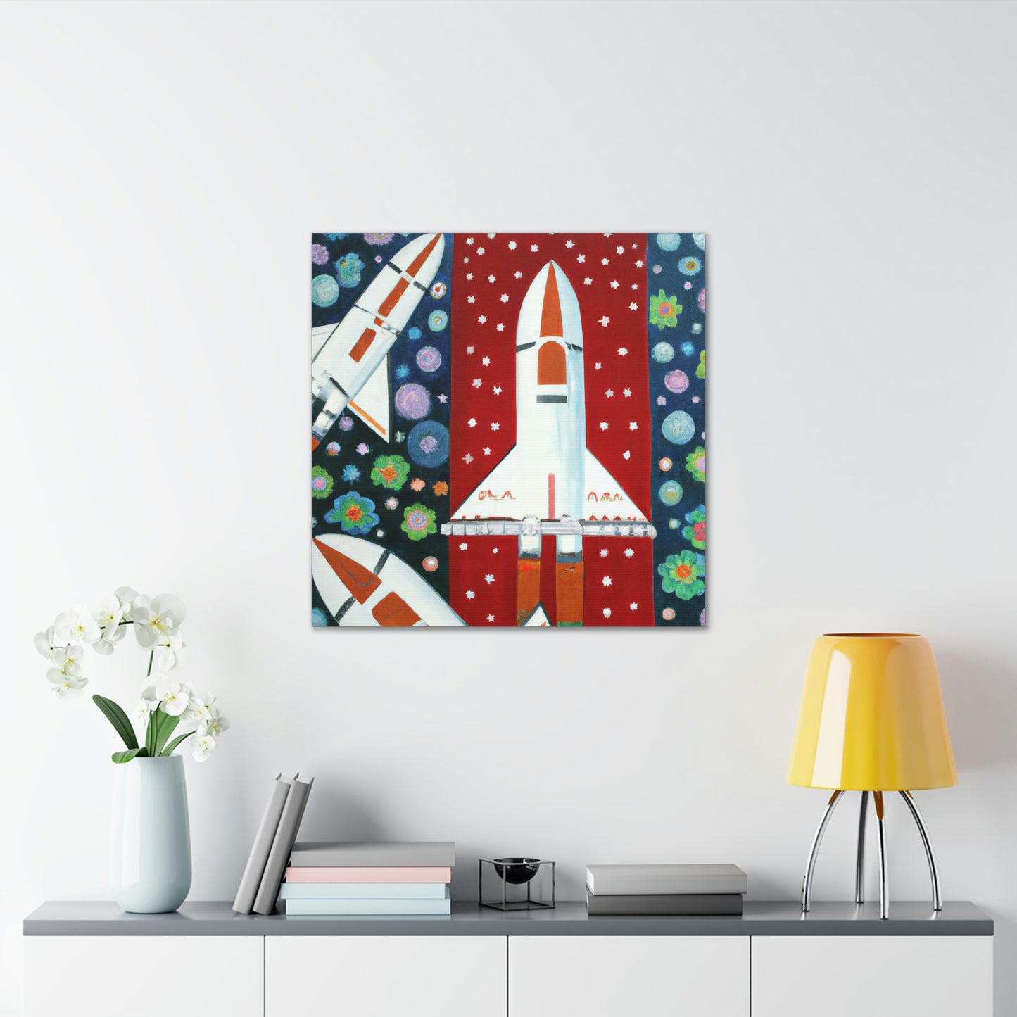 "Space Shuttles Soaring" - Canvas