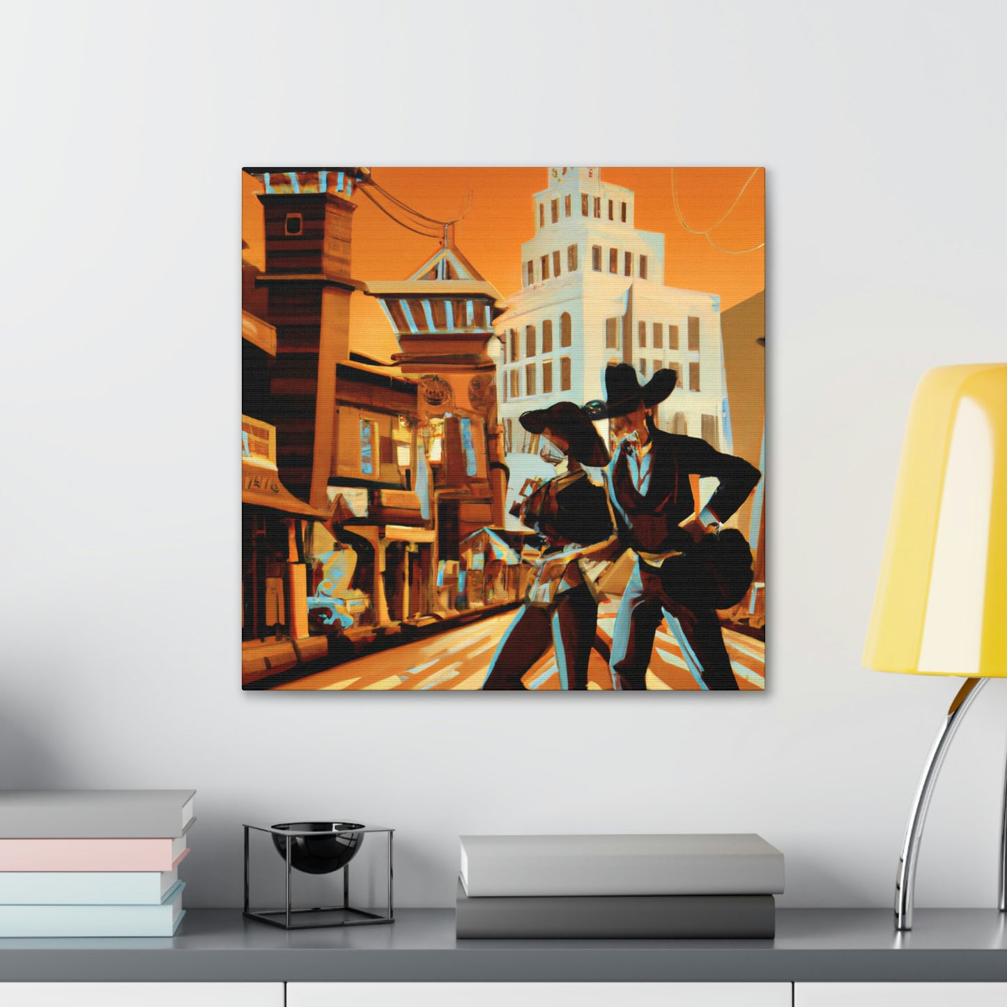 "Old West Glitz City" - Canvas