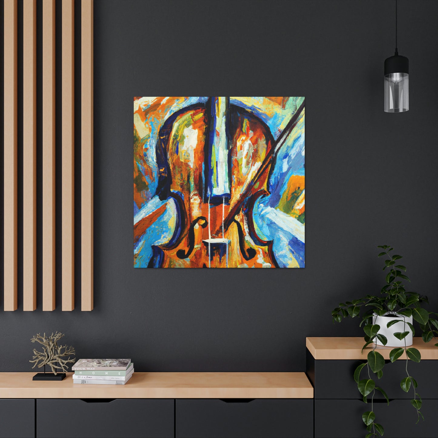 "Music of Expressionism Violin" - Canvas