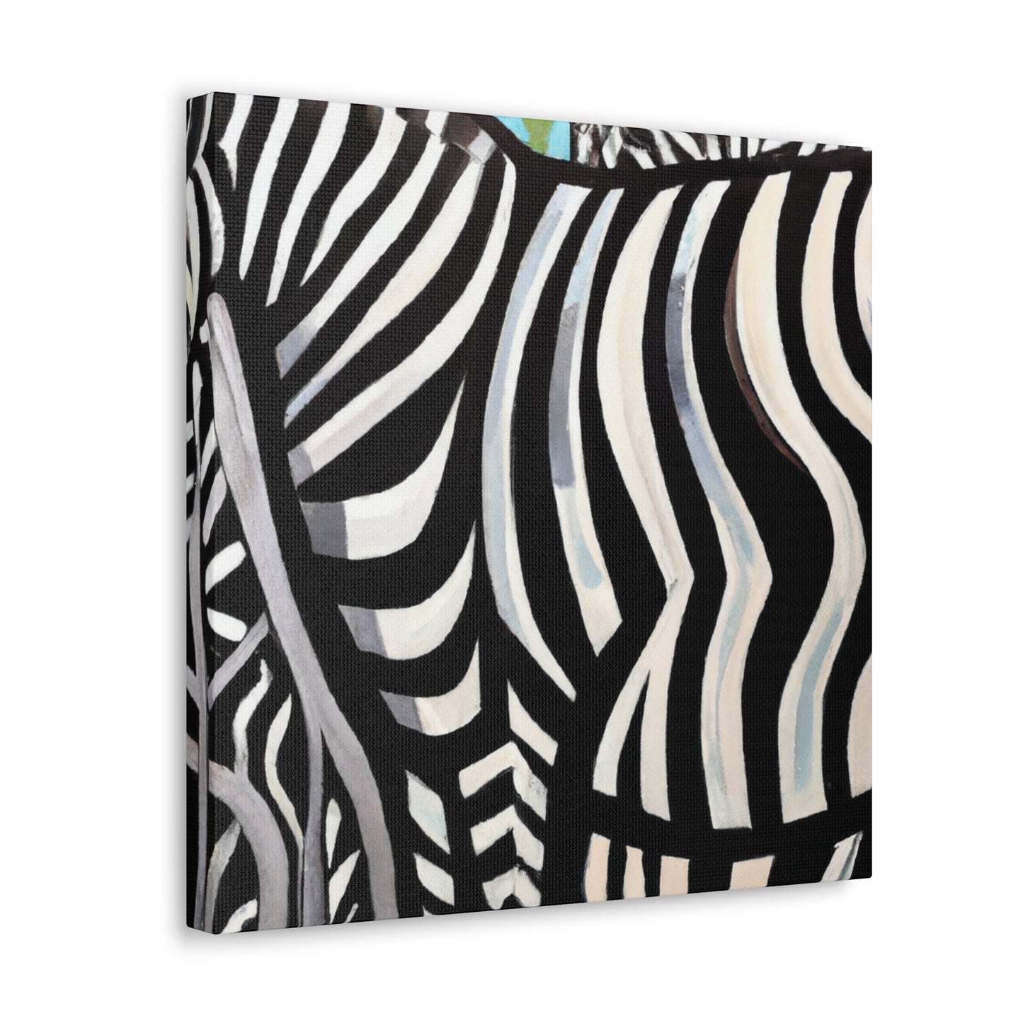 "Zebras Zooming Deco" - Canvas