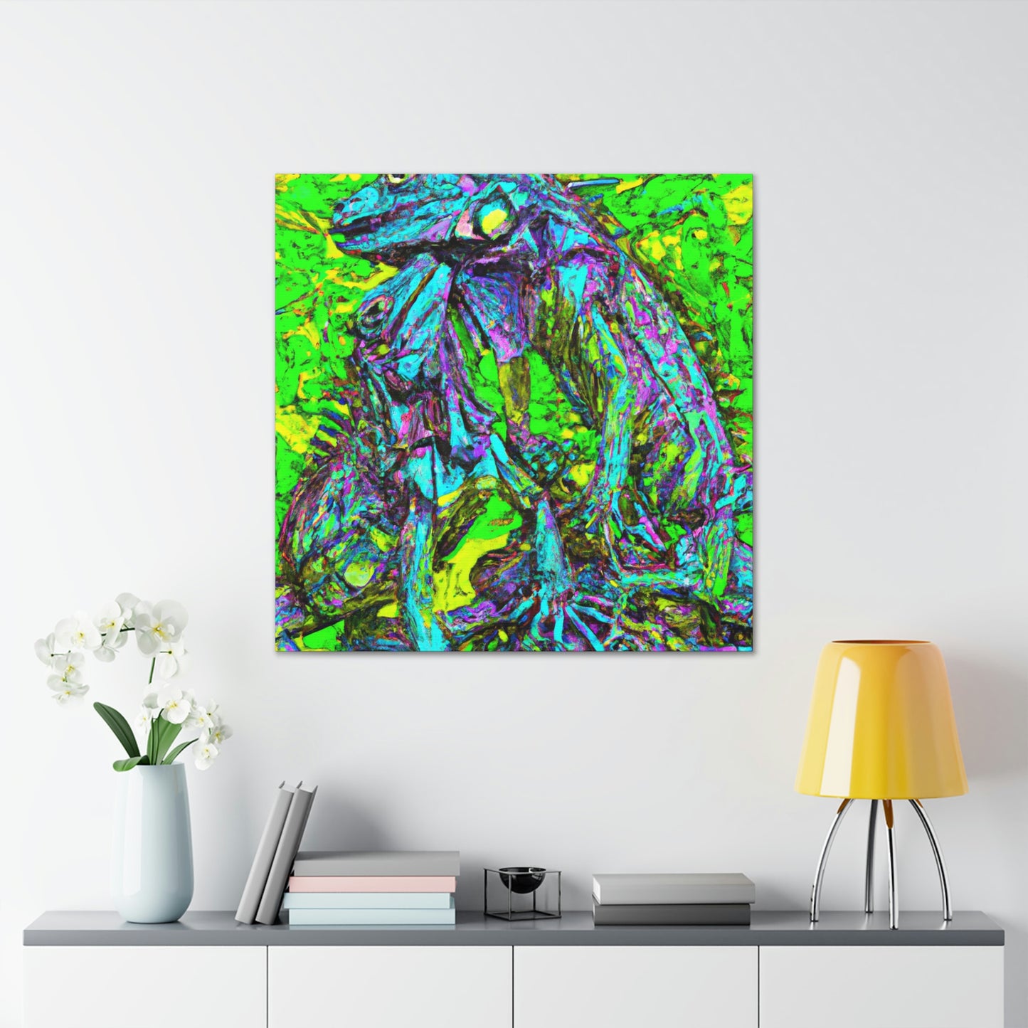 "Iguanas in Abstract". - Canvas