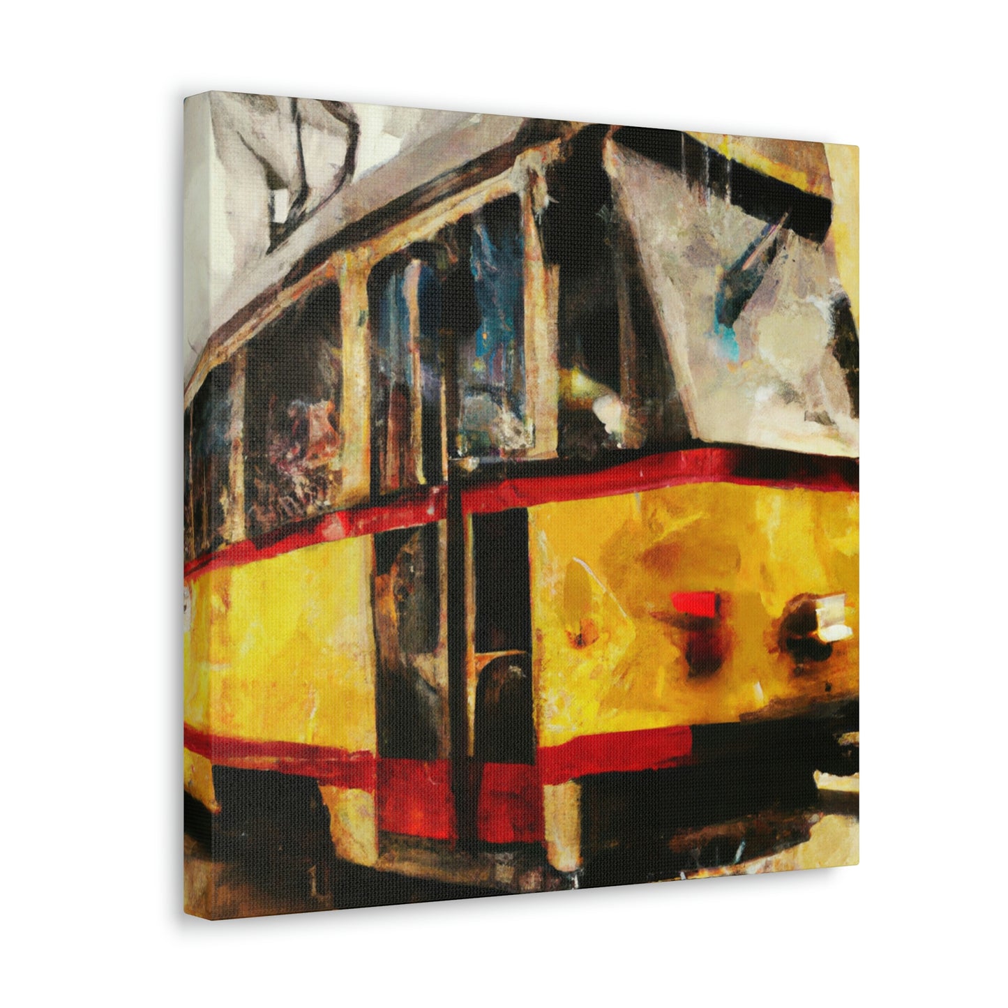 Tram in the Night - Canvas