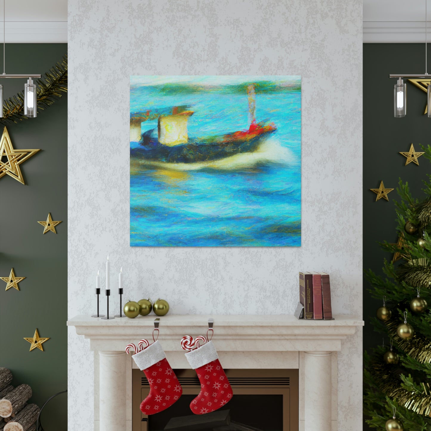 Boats on the Shore - Canvas