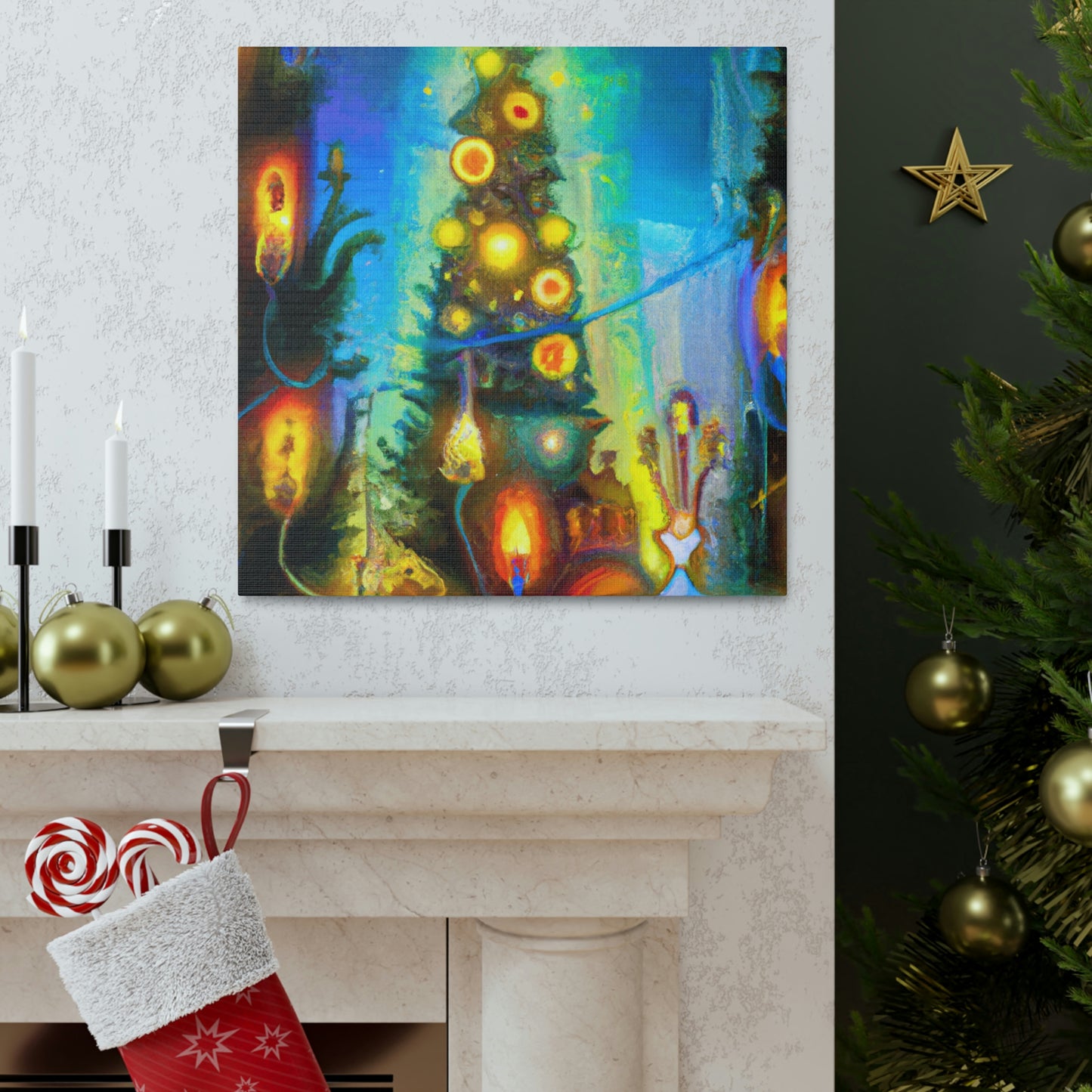 "Christmas Lights Illuminate". - Canvas