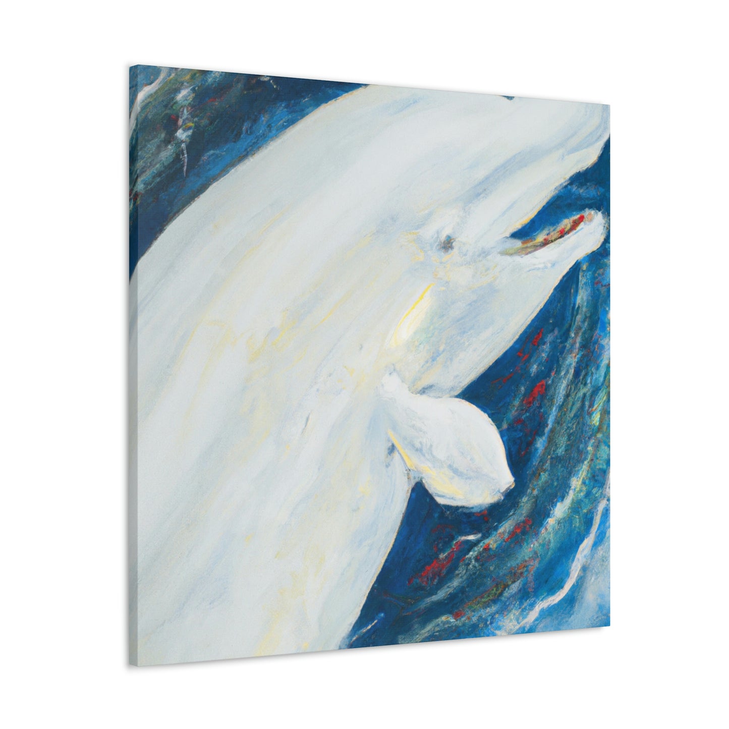 Beluga Whale Majestic. - Canvas