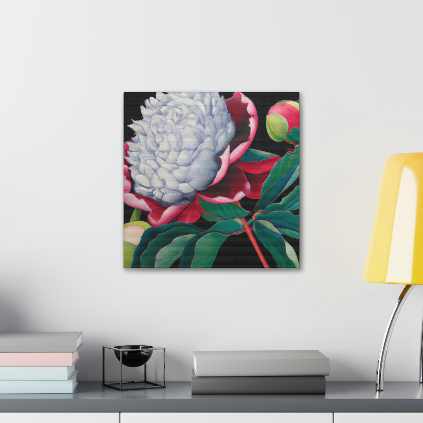 "Flamboyant Peony Bloom" - Canvas