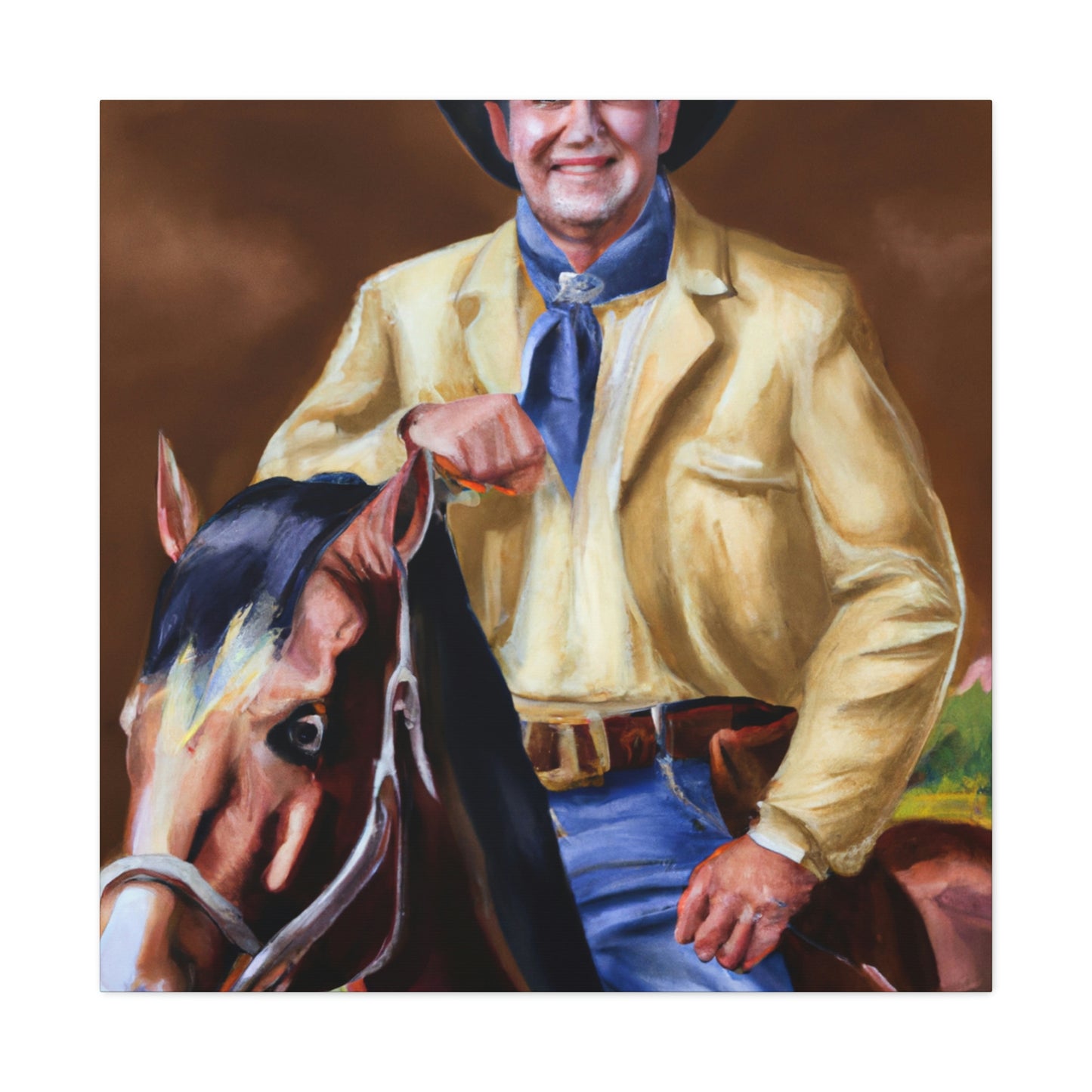 "Ranch Hand's Elegance" - Canvas