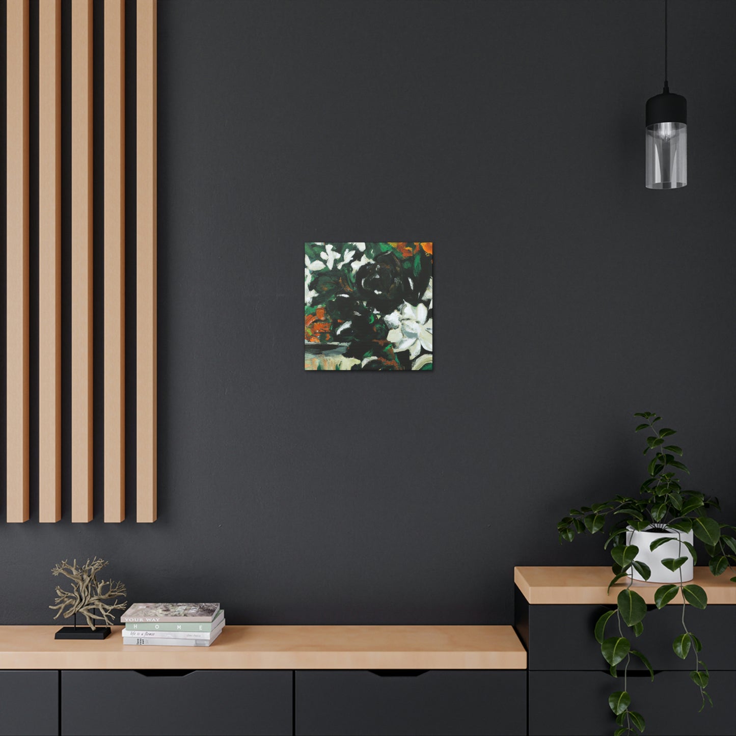 Gardenia's Expressionist Bloom - Canvas