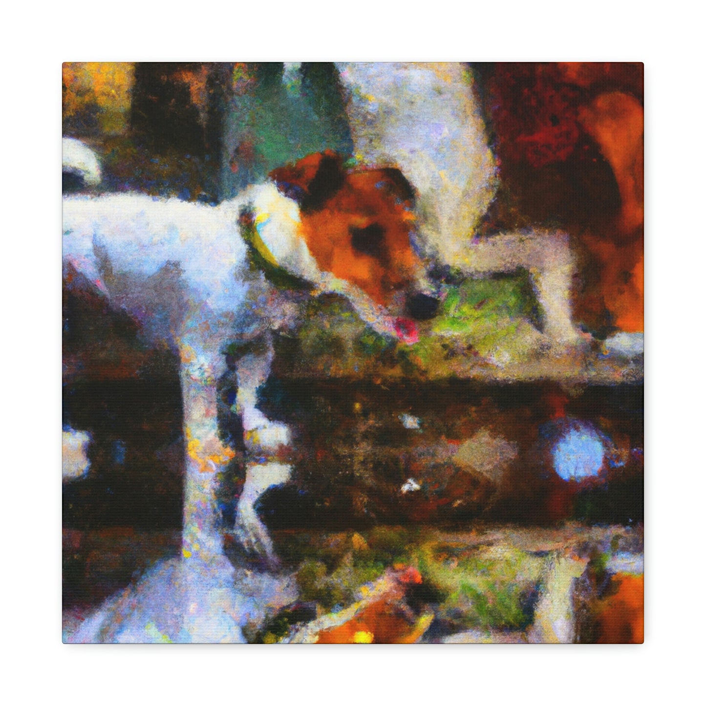 "Jack Russell's Joyful Joyride" - Canvas