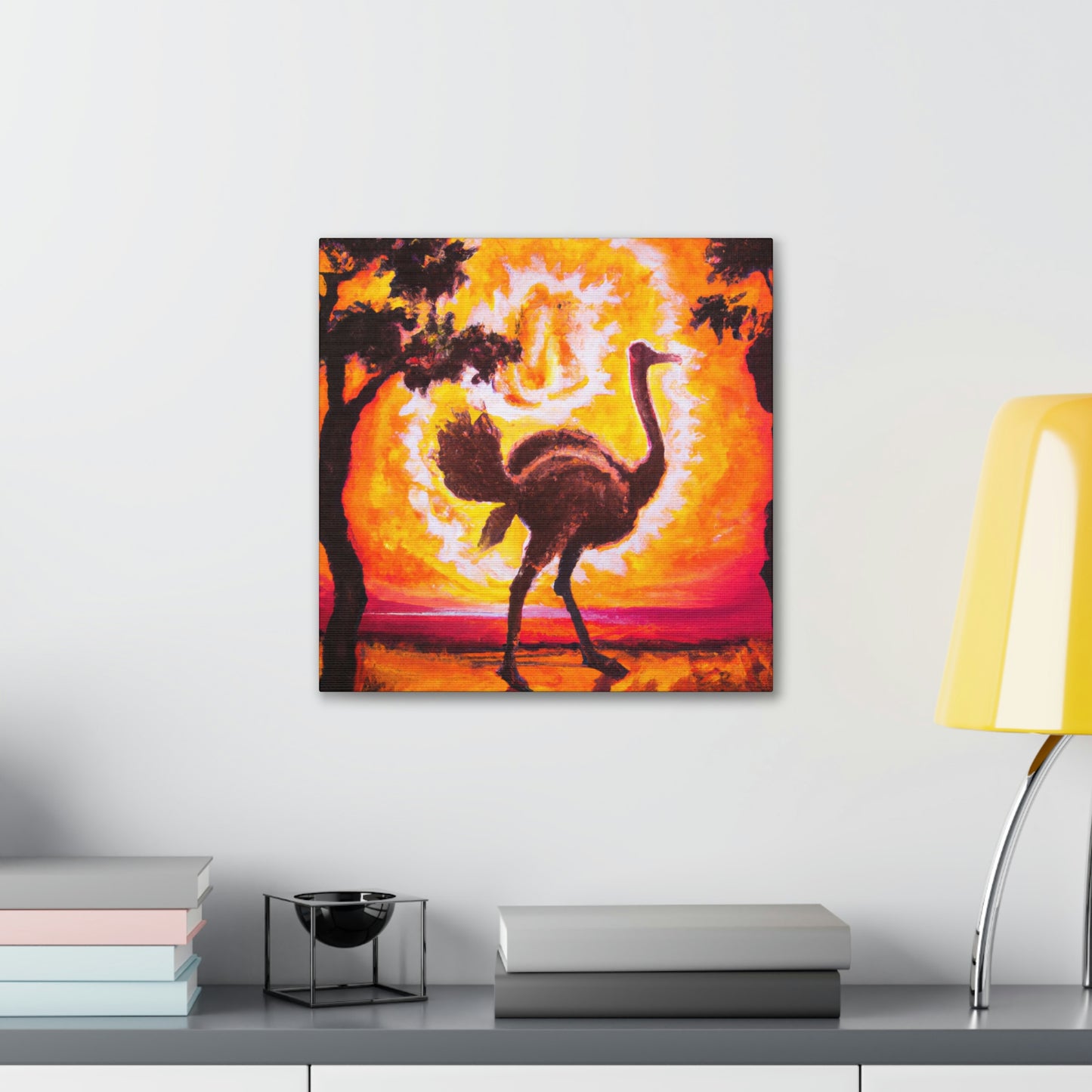 "Ostrich Plumes Deco" - Canvas