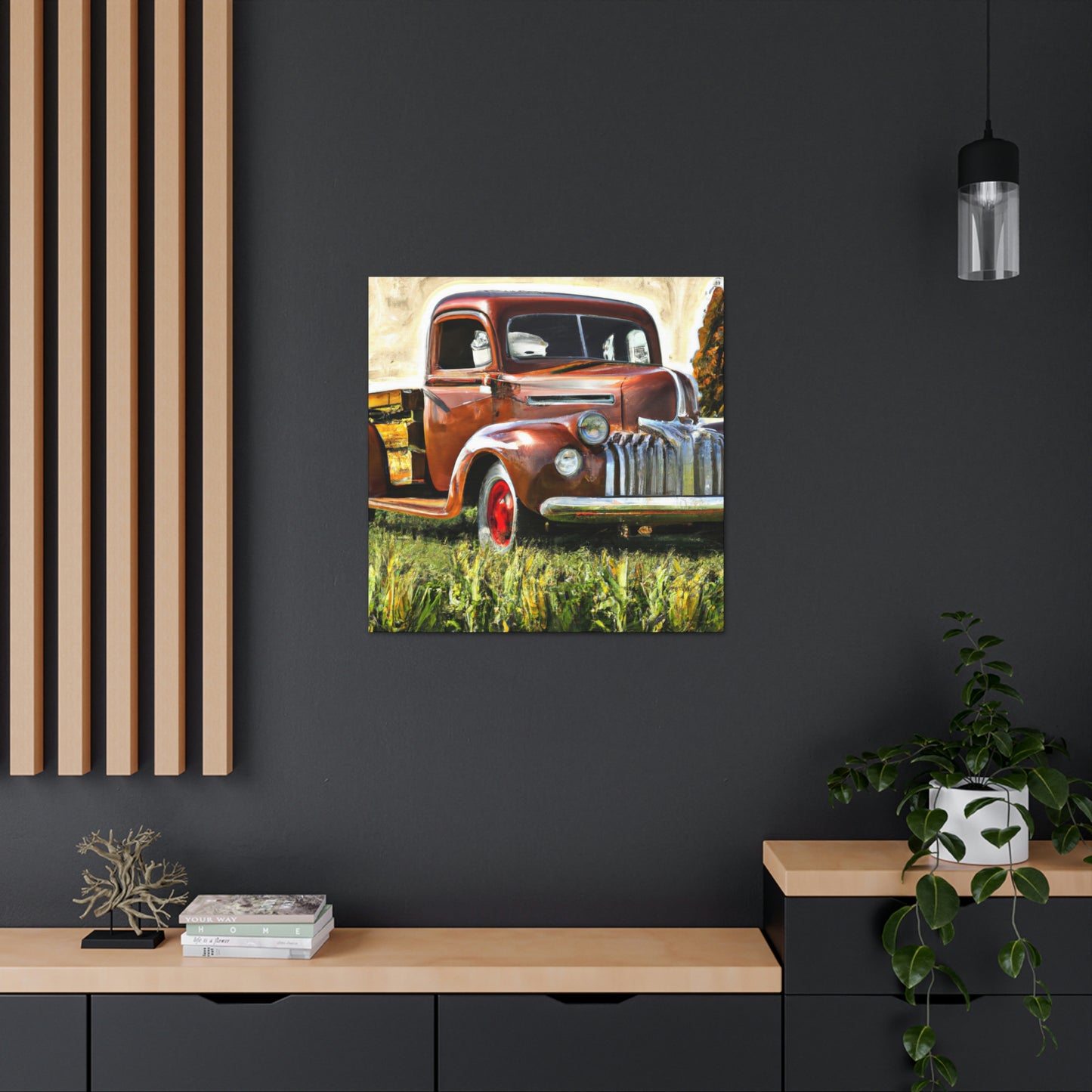 "Aged Pickup Truckard". - Canvas