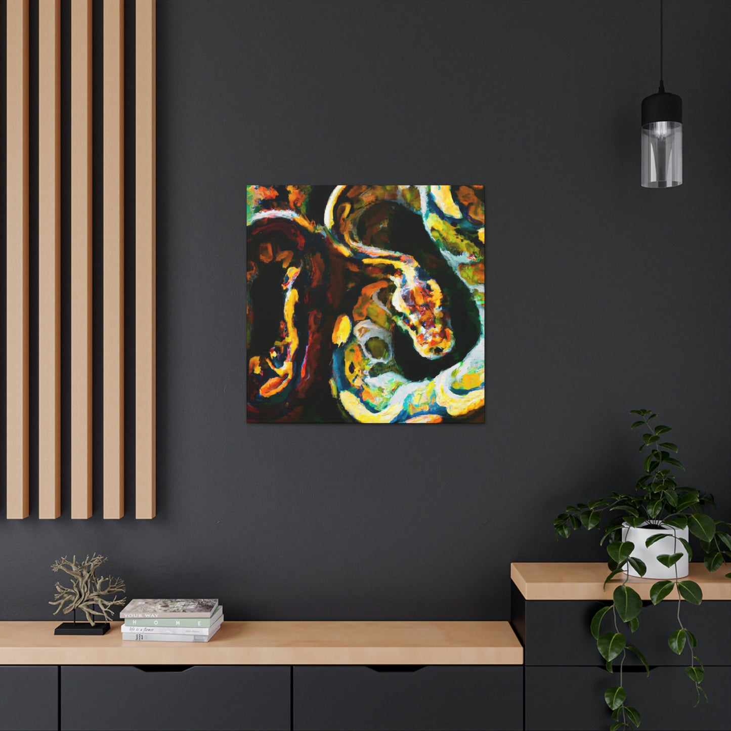 "Ball Python Reflection 1940" - Canvas