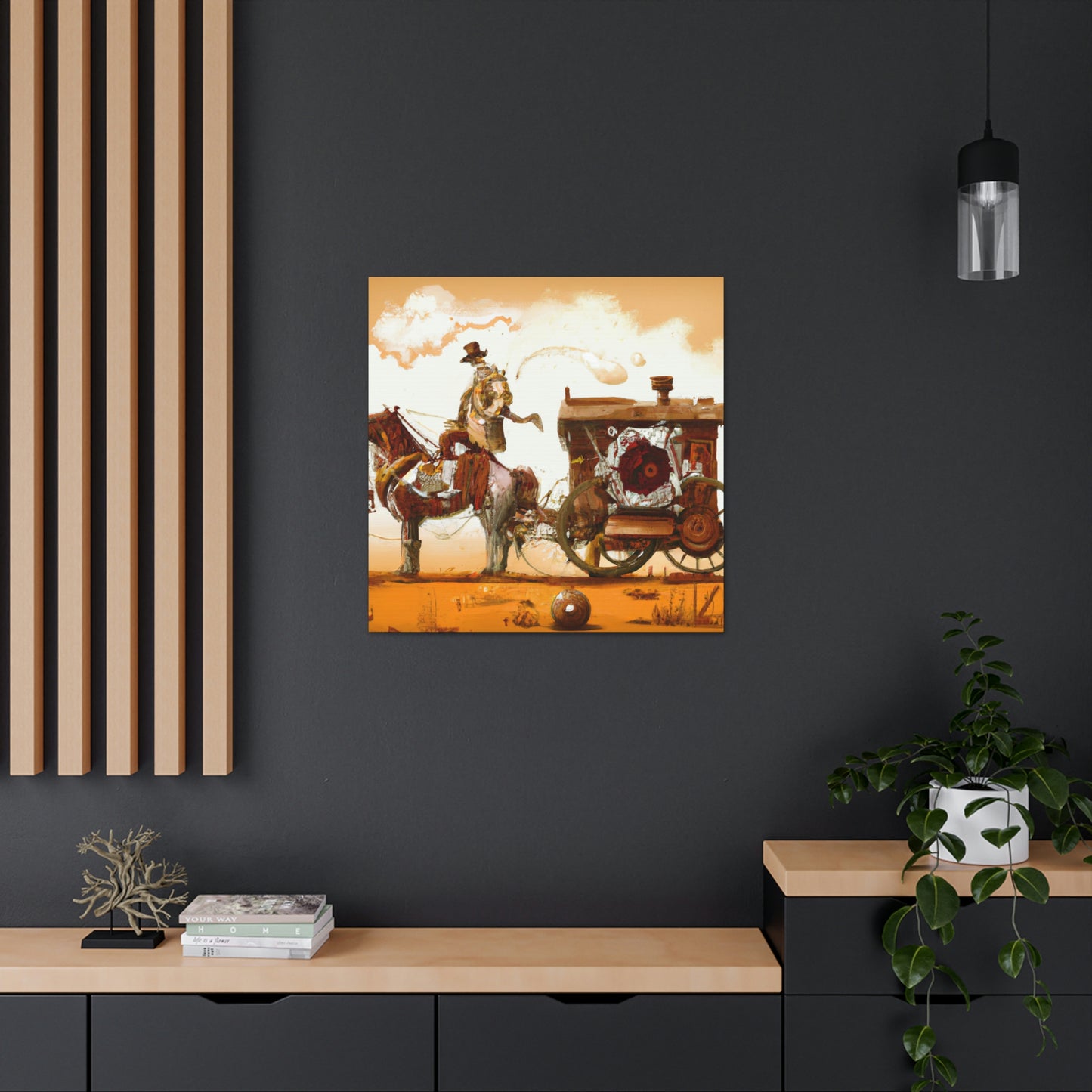 "Stagecoach Steam Adrift" - Canvas