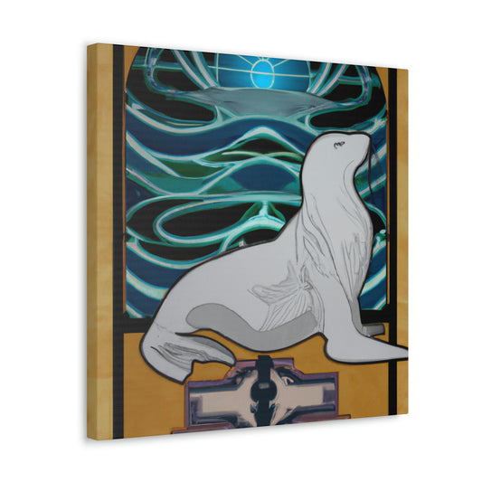 "Sleek Lion of Sea" - Canvas