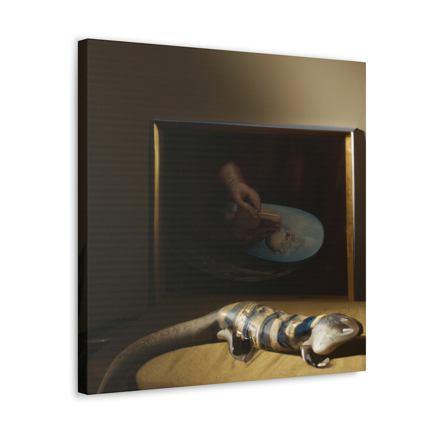 Skink with Blue Tongue - Canvas