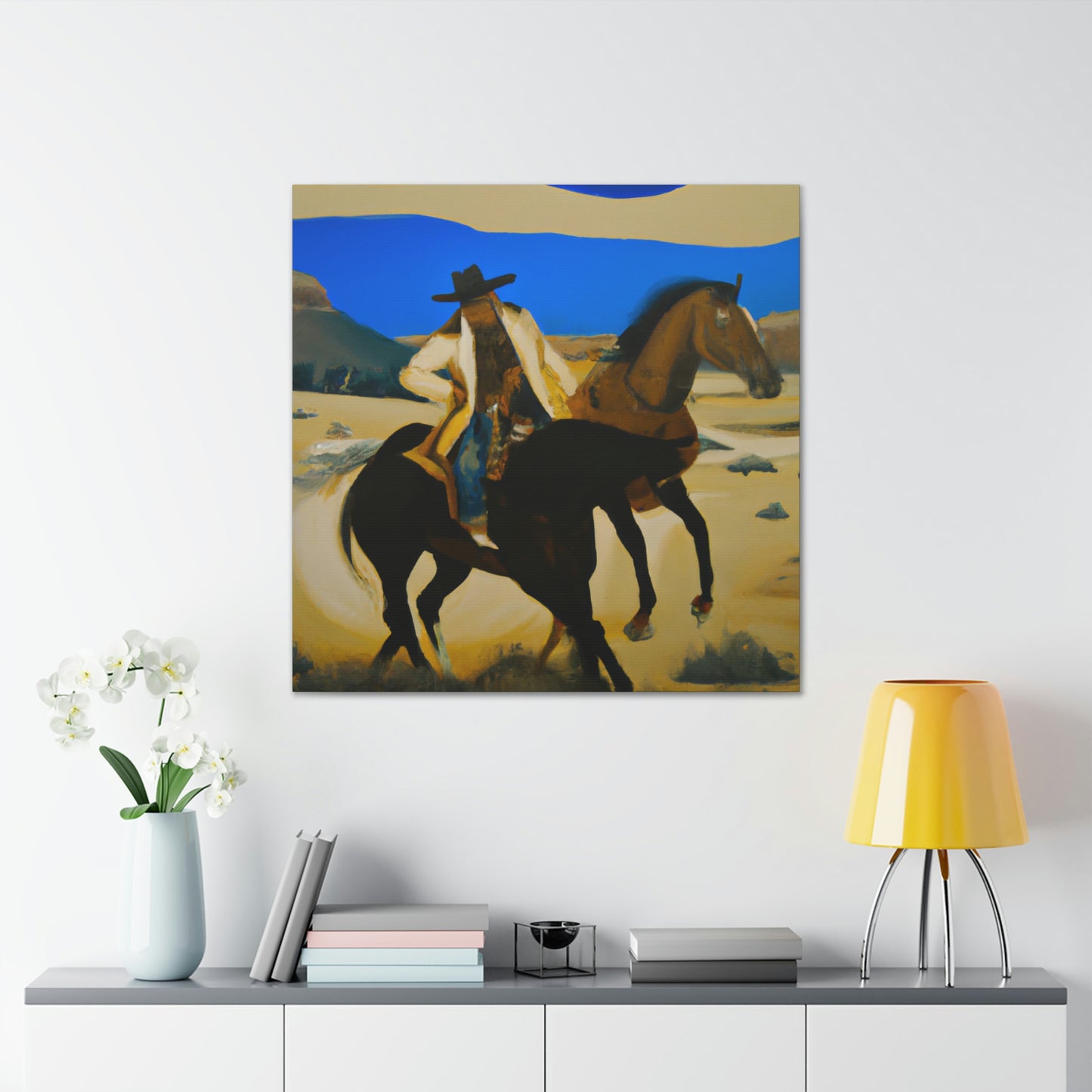 "Horses in Pasture Glow" - Canvas