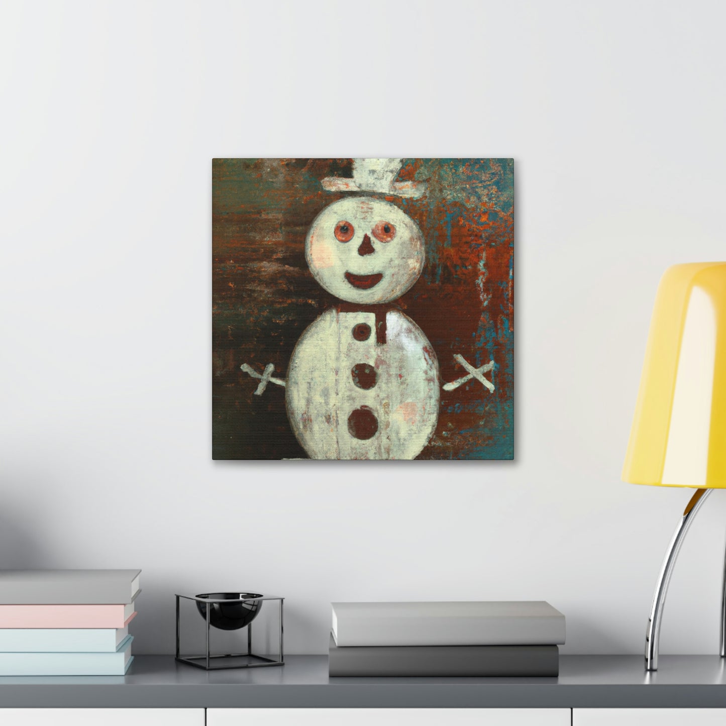 "Snowman in Expressionism" - Canvas