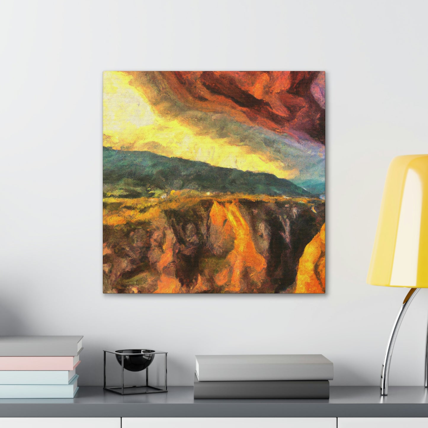 "Canyon in contrast Colors" - Canvas