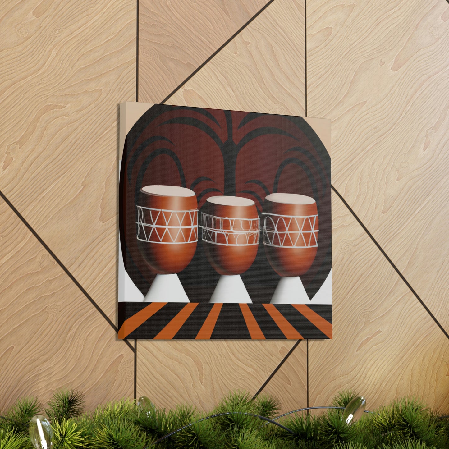 "Lively Deco Bongos" - Canvas