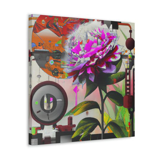 The Peony's Clockwork Garden - Canvas