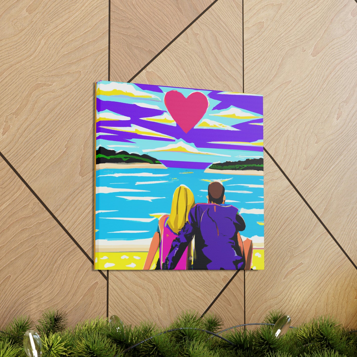 "Love at the Beach" - Canvas