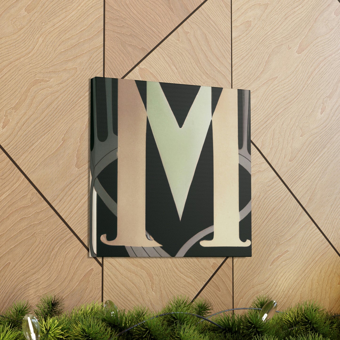 "M in Deco Splendor" - Canvas