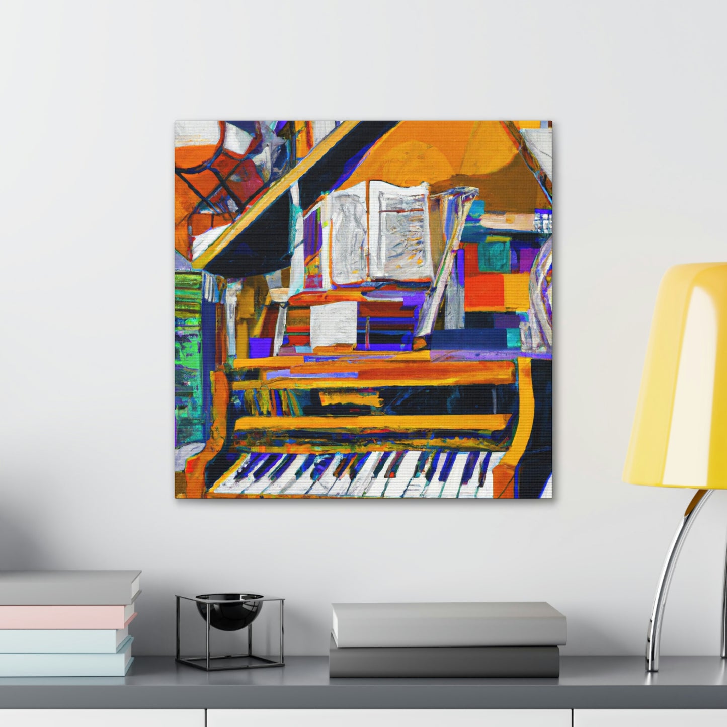 "Piano's Musical Reflection" - Canvas