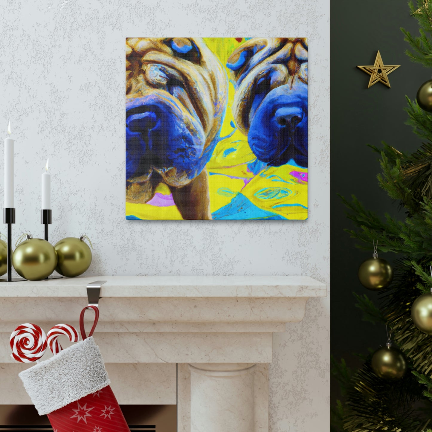 Sleeping Shar Pei Dream - Canvas