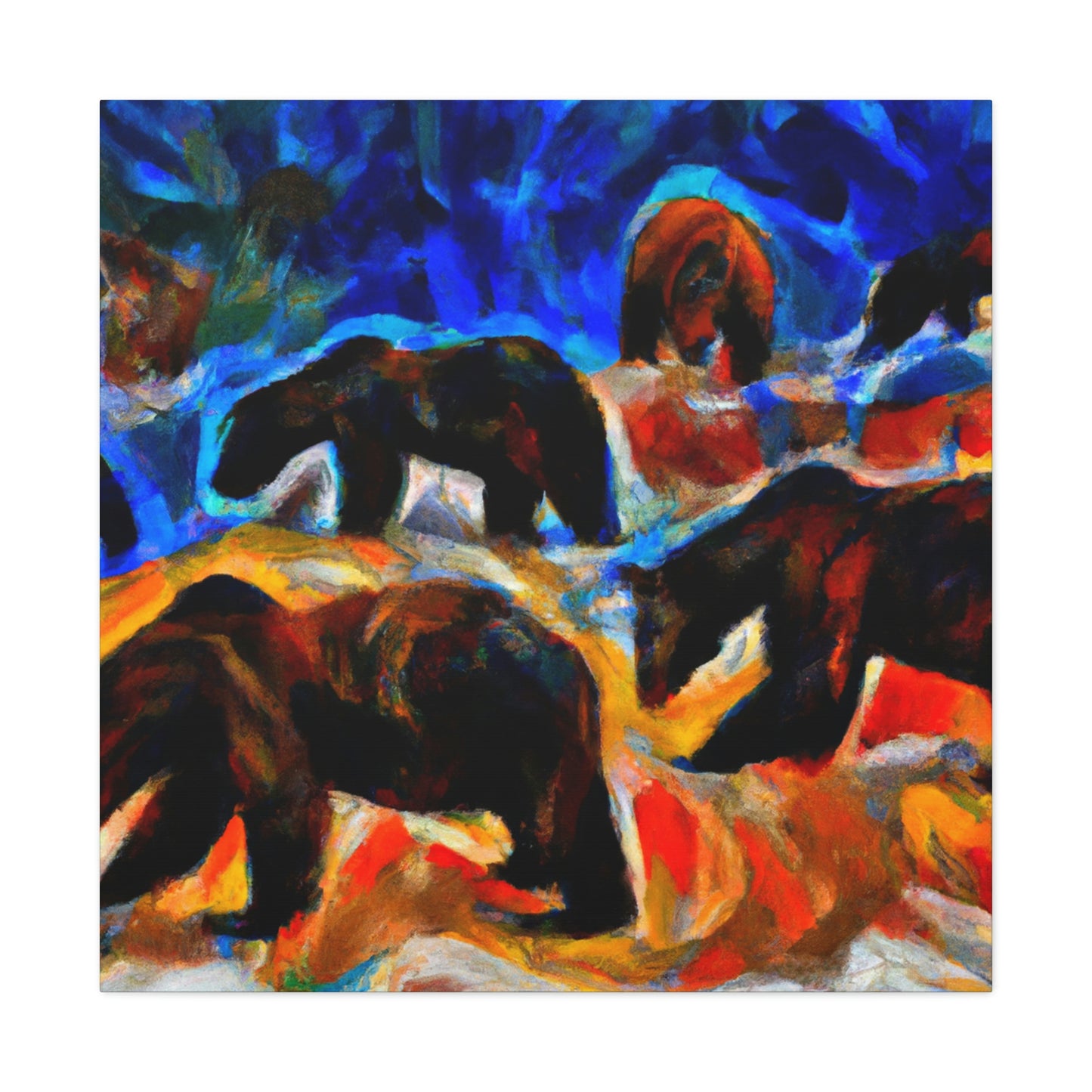 Grizzlies in Expressionism - Canvas