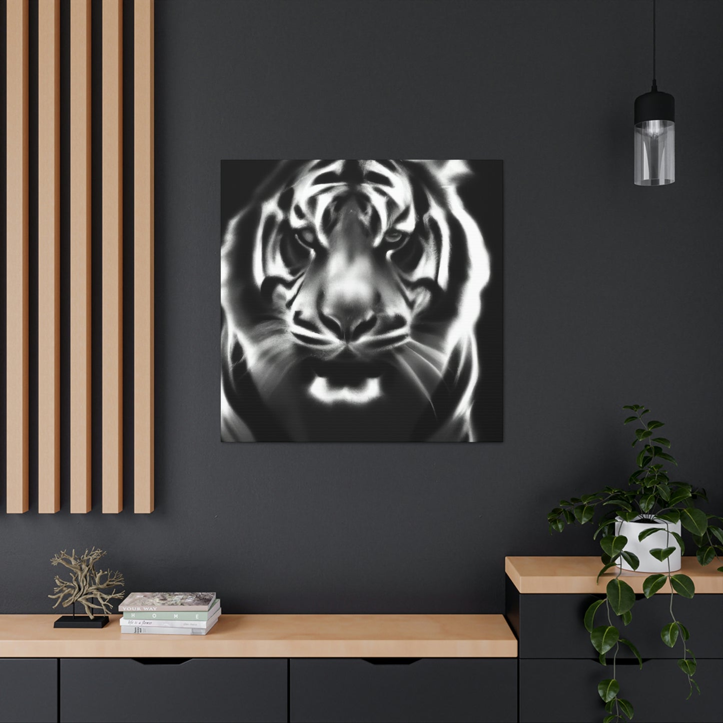 "Majestic Bengal Tiger Scene" - Canvas