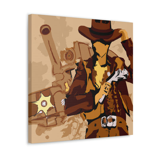 "Guns in Steampunk Time" - Canvas