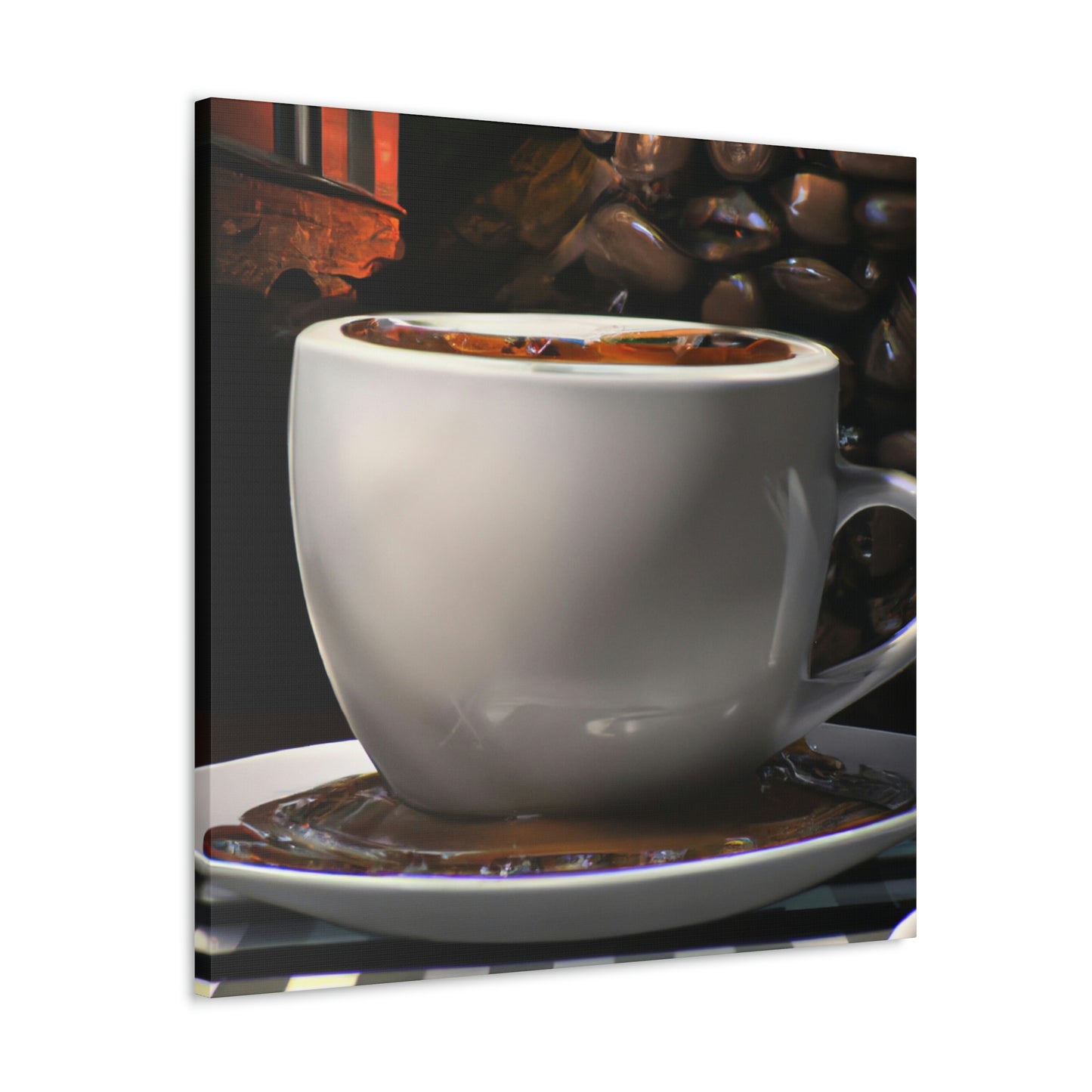 "Coffee Reflection Realism" - Canvas