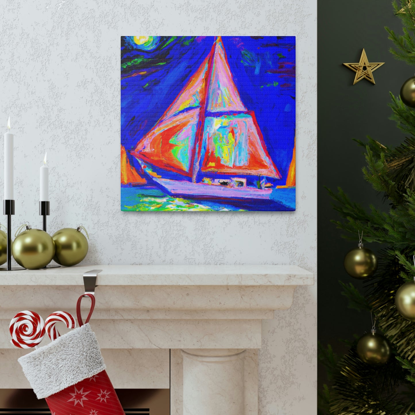 "Yacht in Expressionism" - Canvas