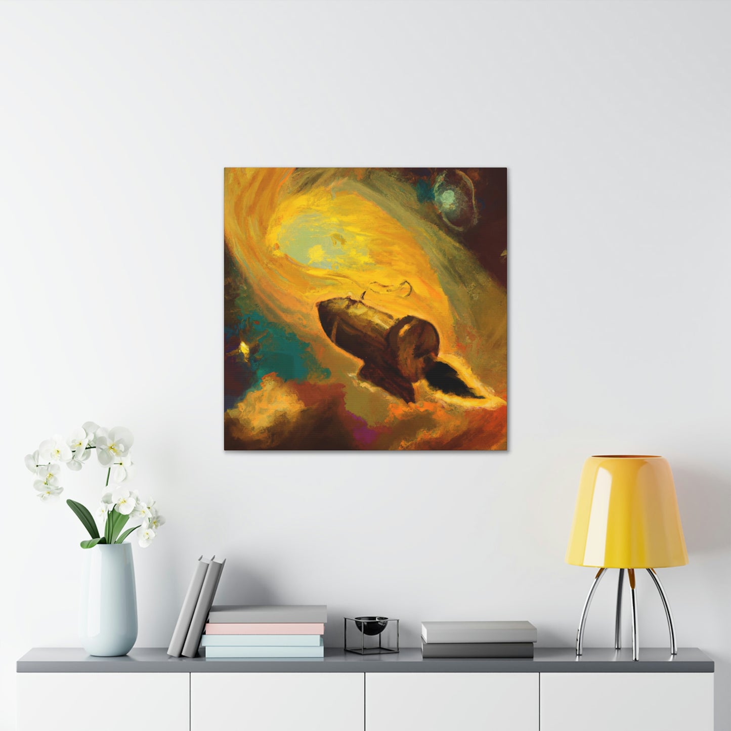 "Comet Illuminates Sky" - Canvas