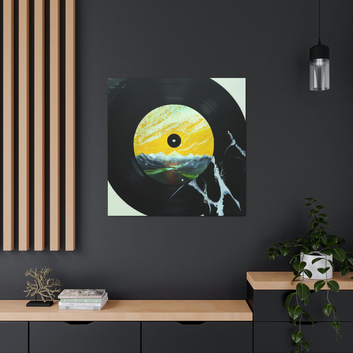 Vinyl Record Reflection - Canvas