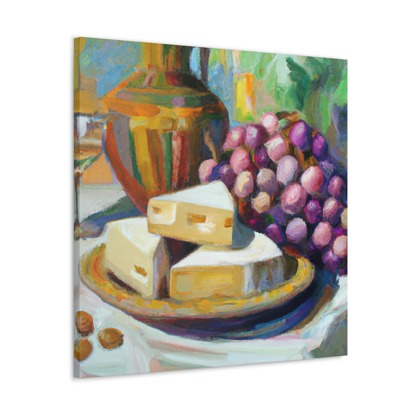 "Cheese and Grapes Feast" - Canvas