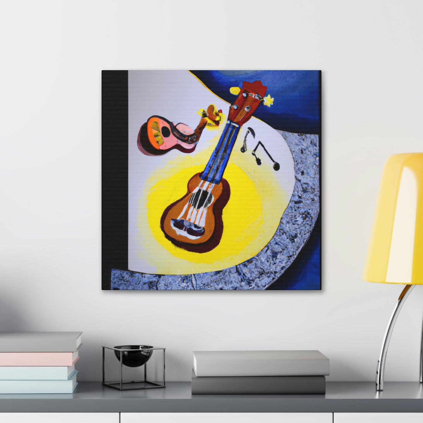 "Ukelele Unfolds Surrealism" - Canvas