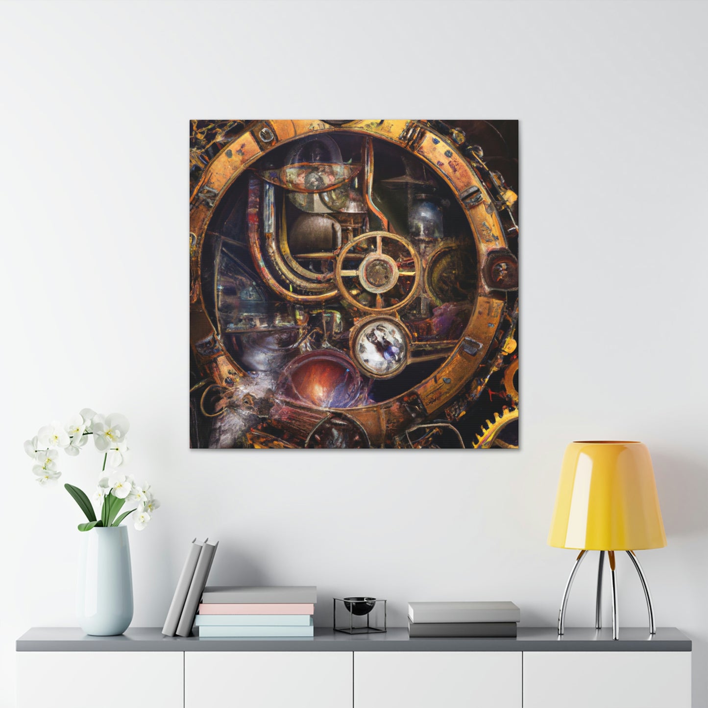 "Clockwork Dreams Unfold" - Canvas