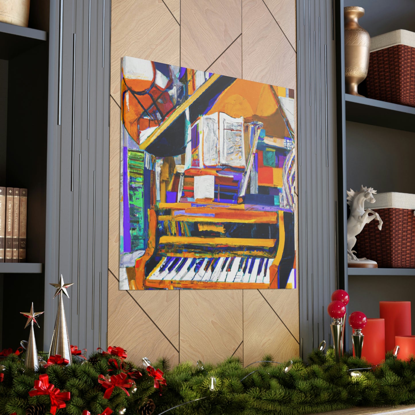 "Piano's Musical Reflection" - Canvas