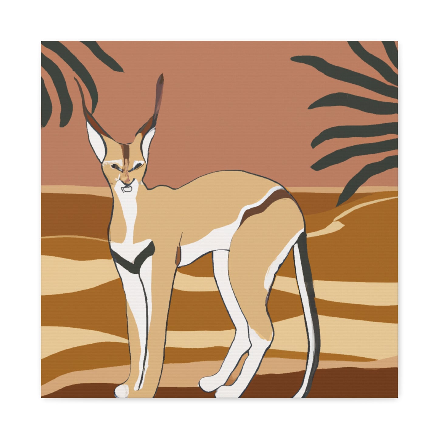 "Caracal's Deco Dream" - Canvas