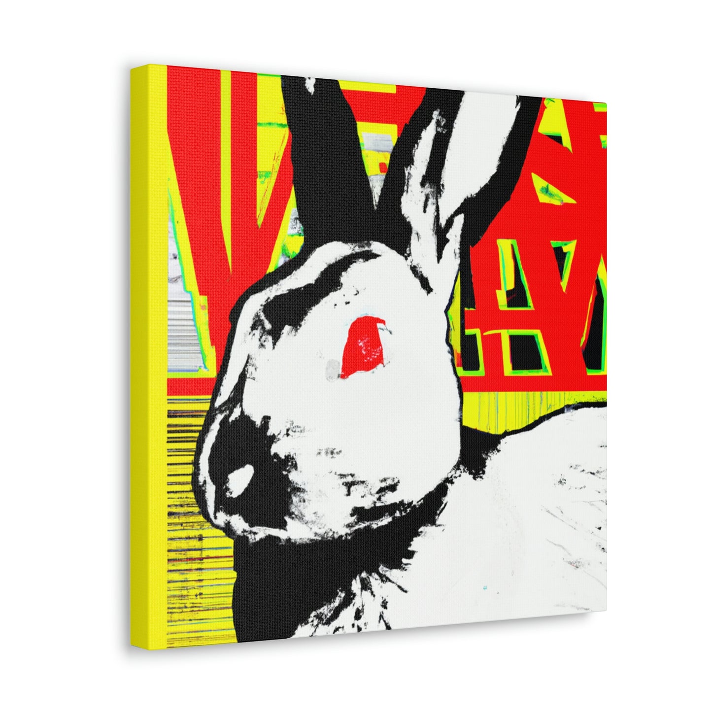 Rabbit in Moonlight Glow. - Canvas