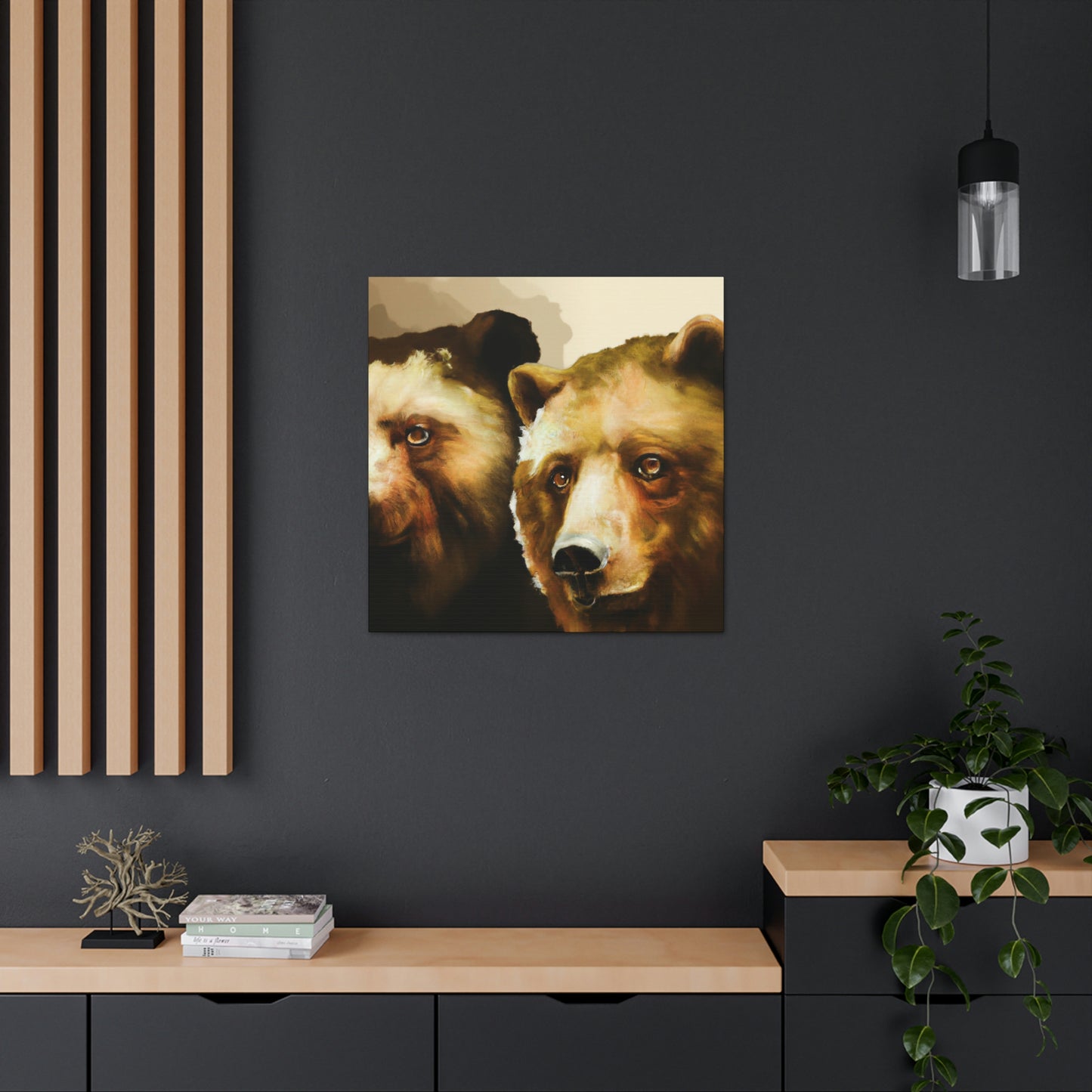 Grizzly Bear Family Portrait - Canvas