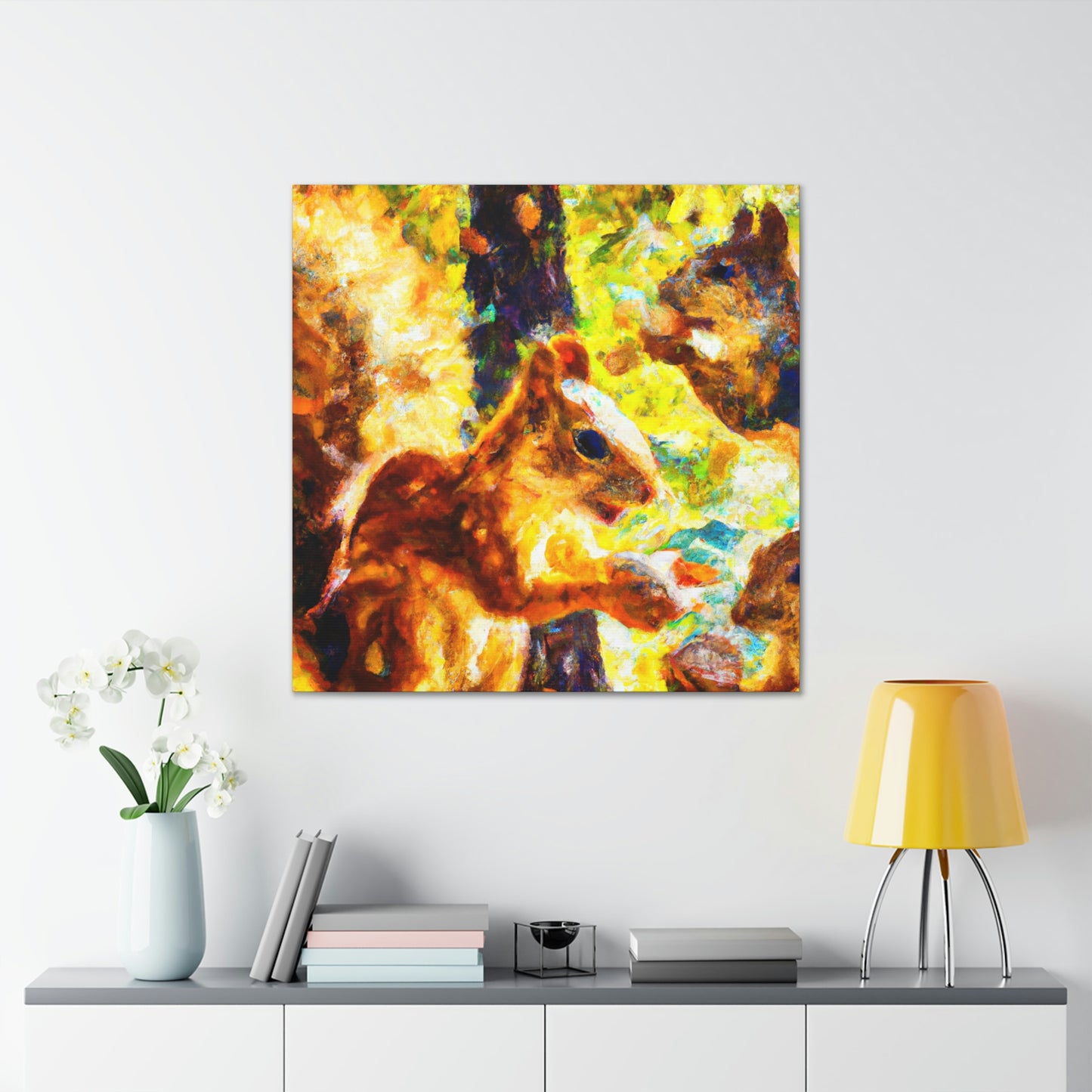 "Squirrels in Impressionism" - Canvas