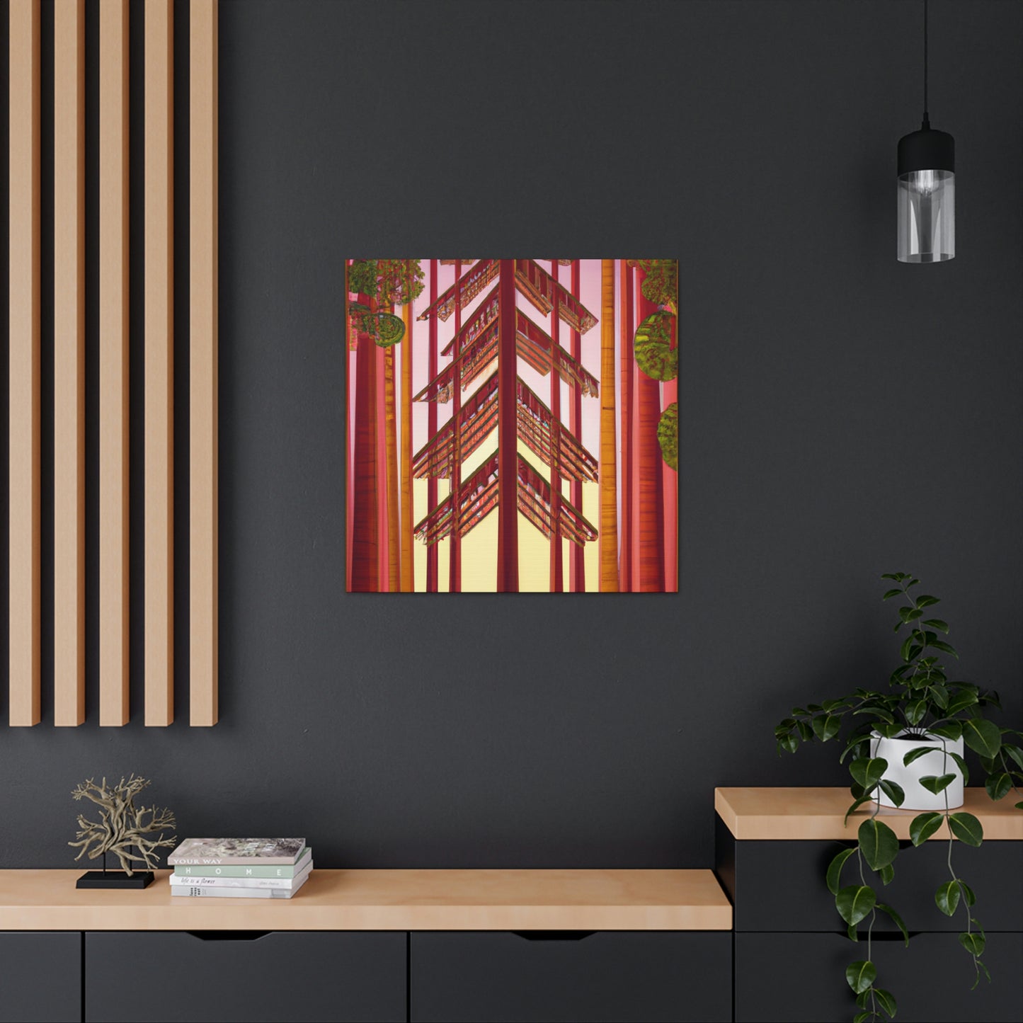 "Futuristic Redwood Monument" - Canvas