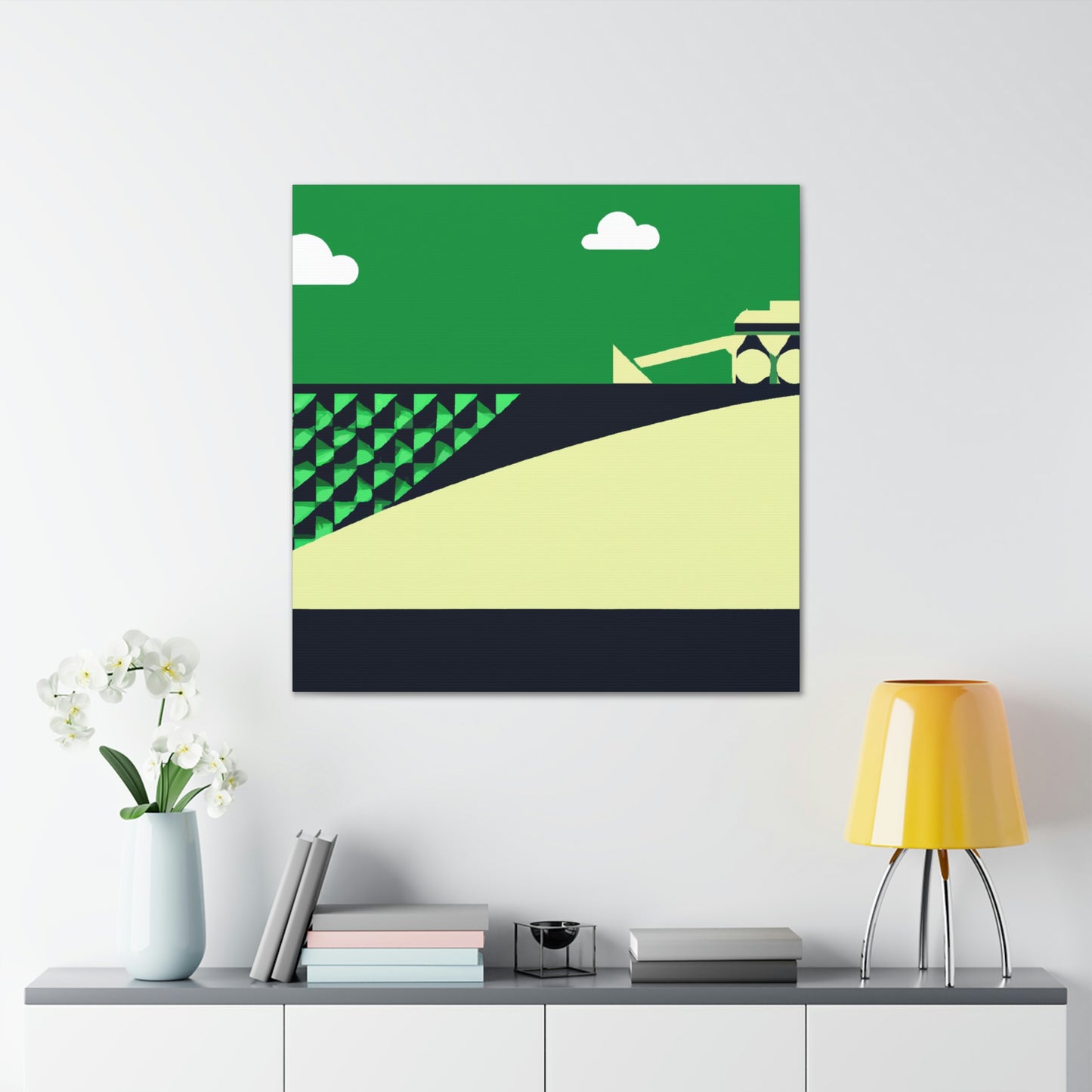 "Combine Harvester Minimalism" - Canvas