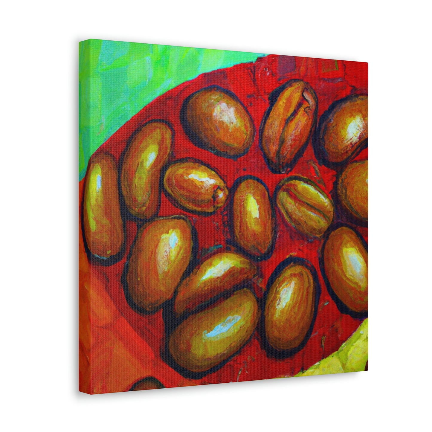 Coffee Beans in Color - Canvas