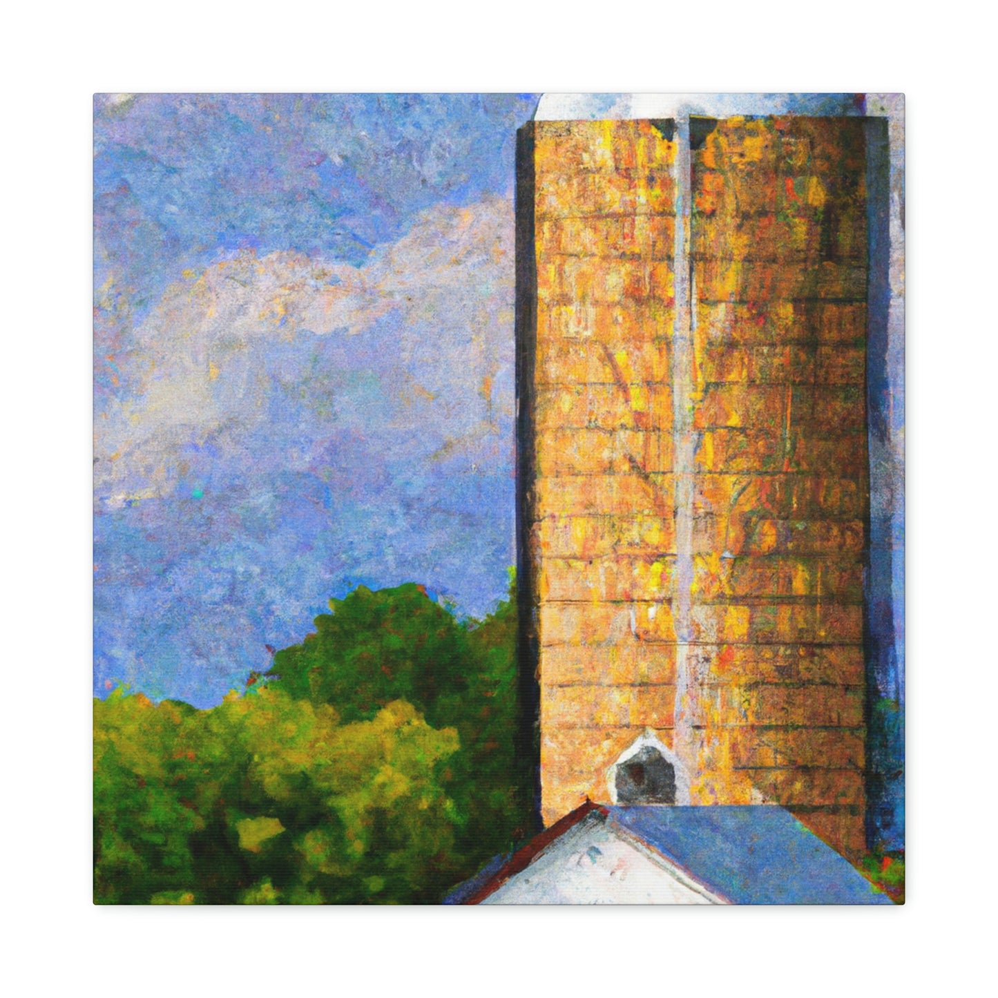 Silo in Pointillism - Canvas