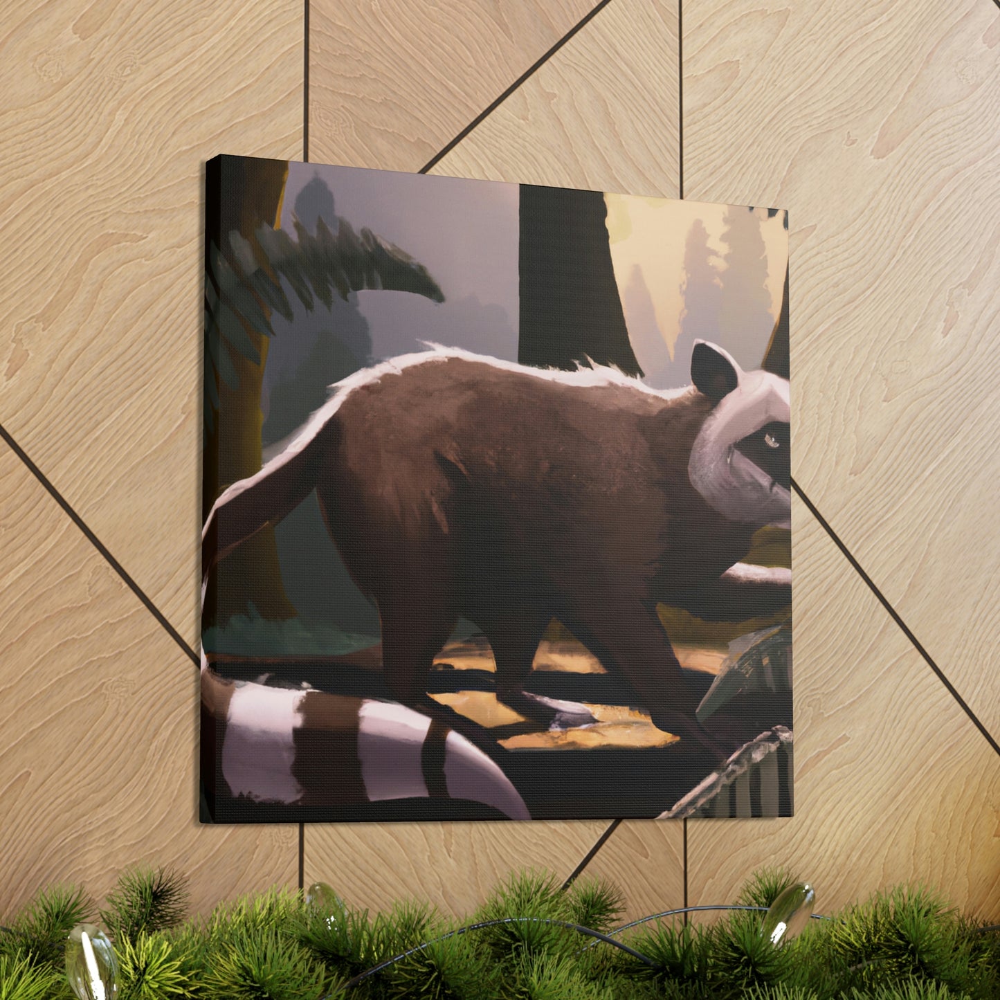 "Opossum in Art Deco" - Canvas